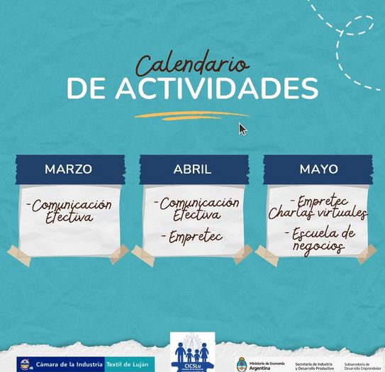 calendario de actividades 2023